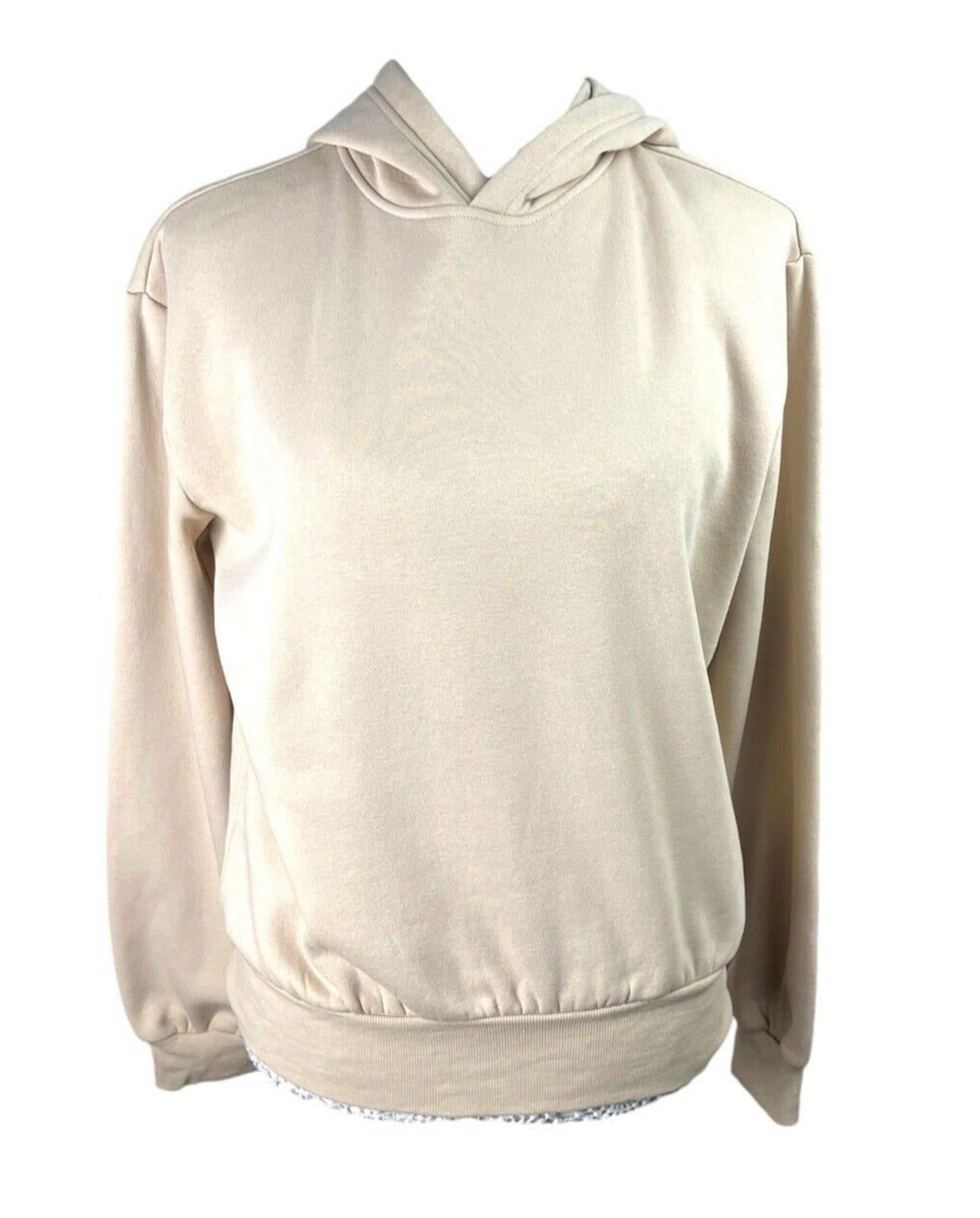 Divided Beige Basic Jersey Hoodie Relaxed Fit Women’s UK Size XS