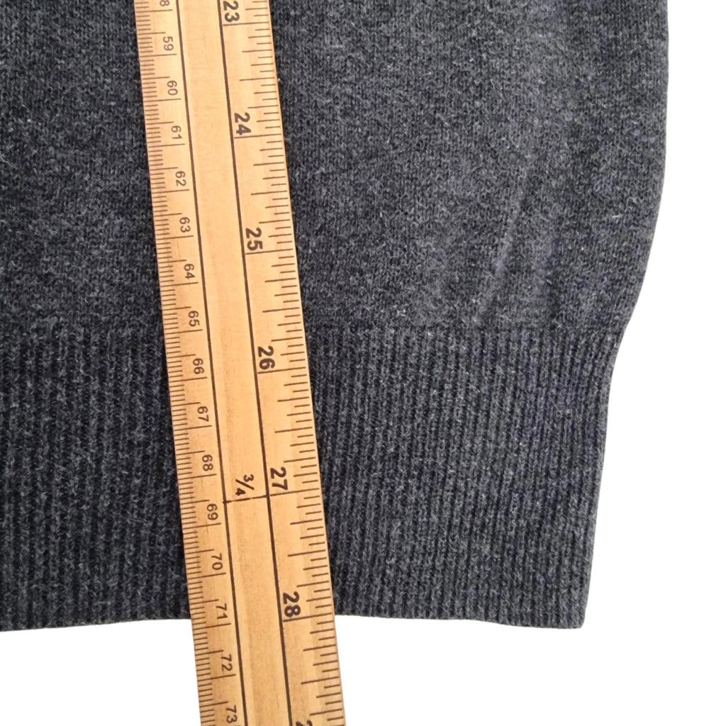 DKNY Knit Jumper Men's UK Size XL Grey Long Sleeve V-Neck Sweater Pullover