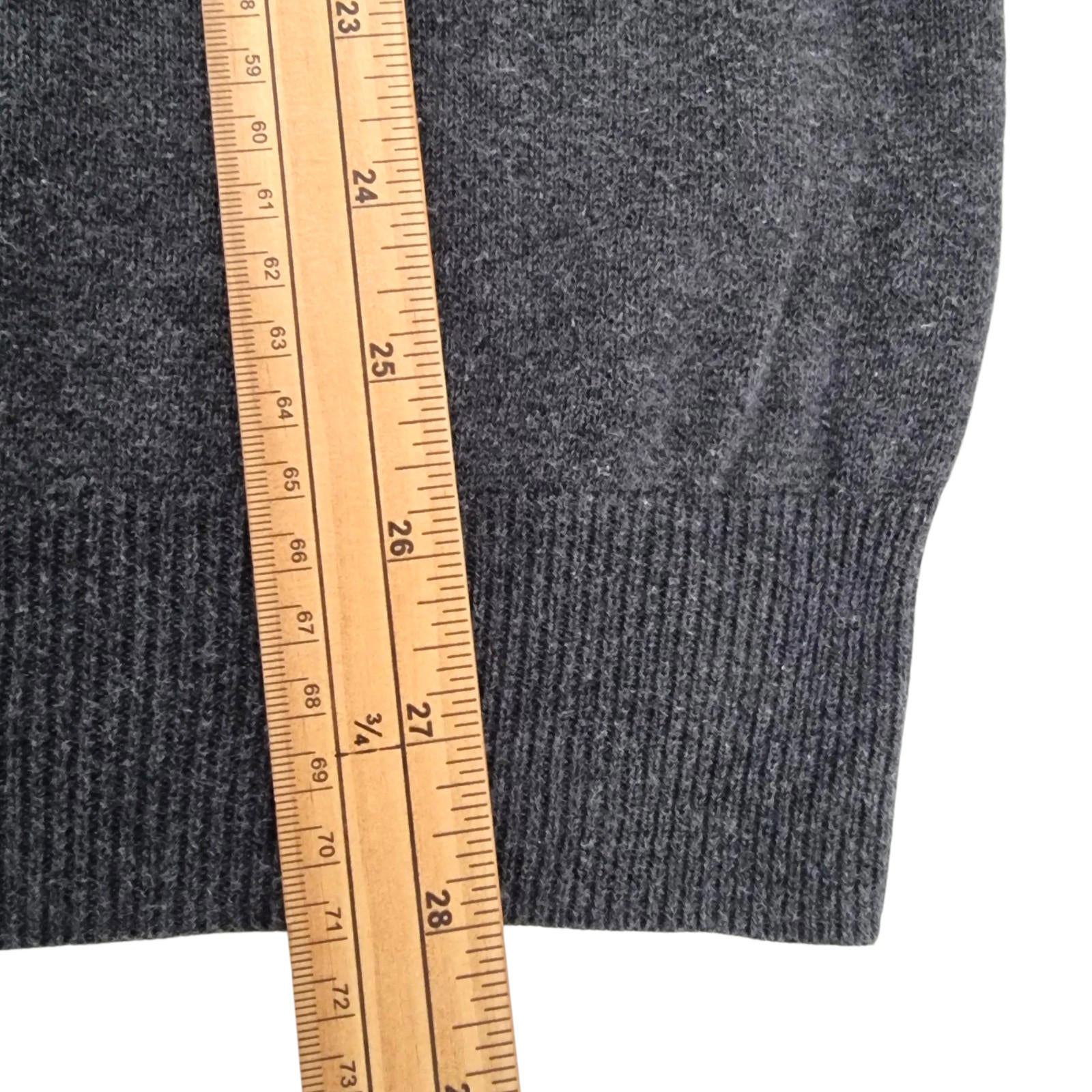 DKNY Knit Jumper Men's UK Size XL Grey Long Sleeve V-Neck Sweater Pullover