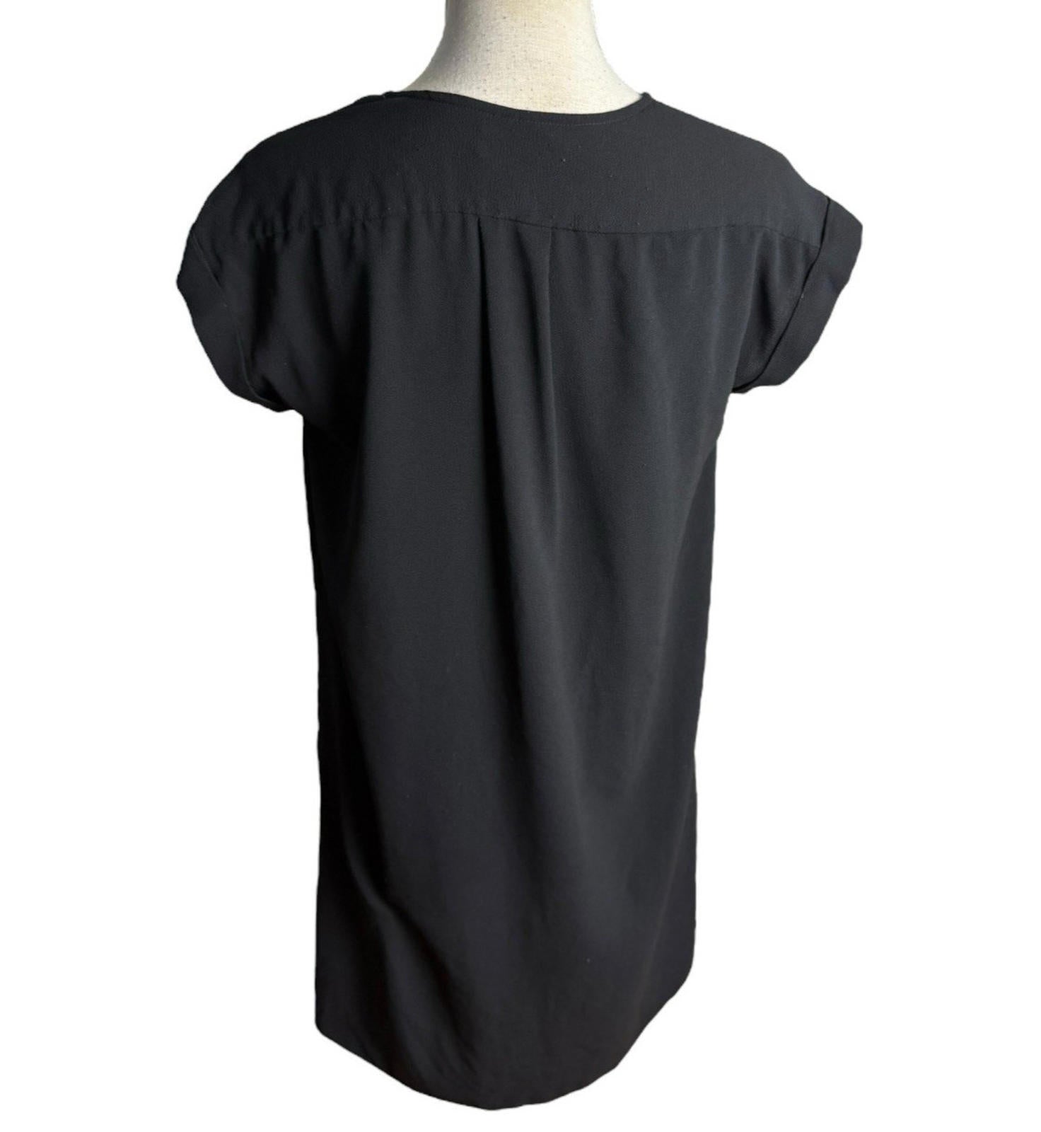 Papaya Black Long Top 1/4 Zip Short Sleeve Lightweight Women’s UK Size 10