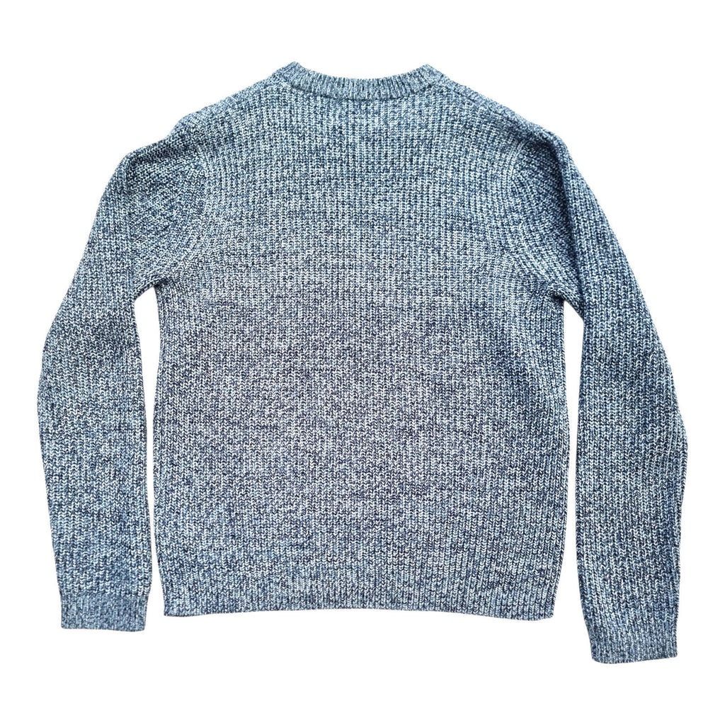 Topman Knit Jumper Men's UK Size M Blue White Crew Neck Sweater 100% Acrylic
