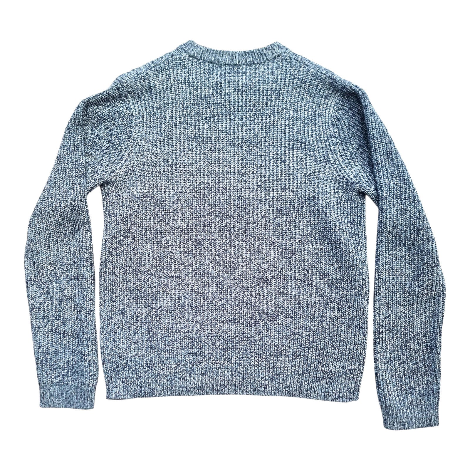 Topman Knit Jumper Men's UK Size M Blue White Crew Neck Sweater 100% Acrylic