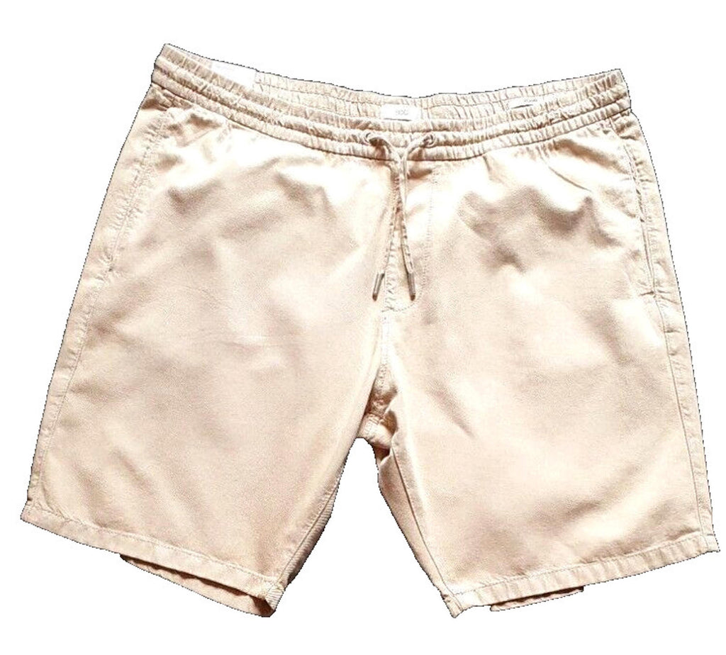 Espirit Relaxed Denim Mom Shorts Beige Woman's UK Size 36 Elasticated Waist