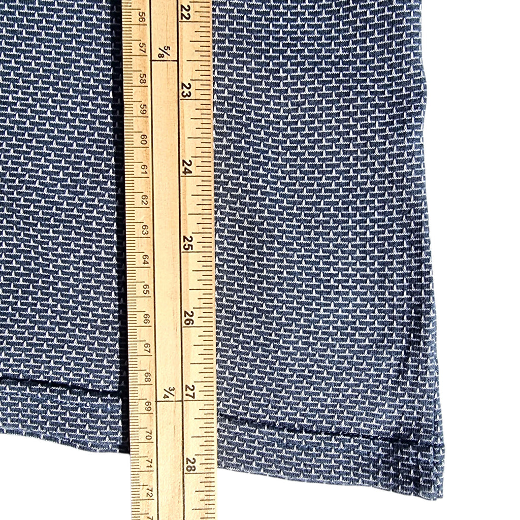 Peacocks T-Shirt Men's UK Size XL Blue Geometric Pattern Crew Neck Summer