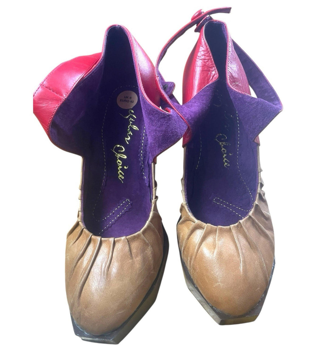 Irregular Choice Dixxie Shoes Robot Block Heel Pattern Sole Women’s UK Size 8