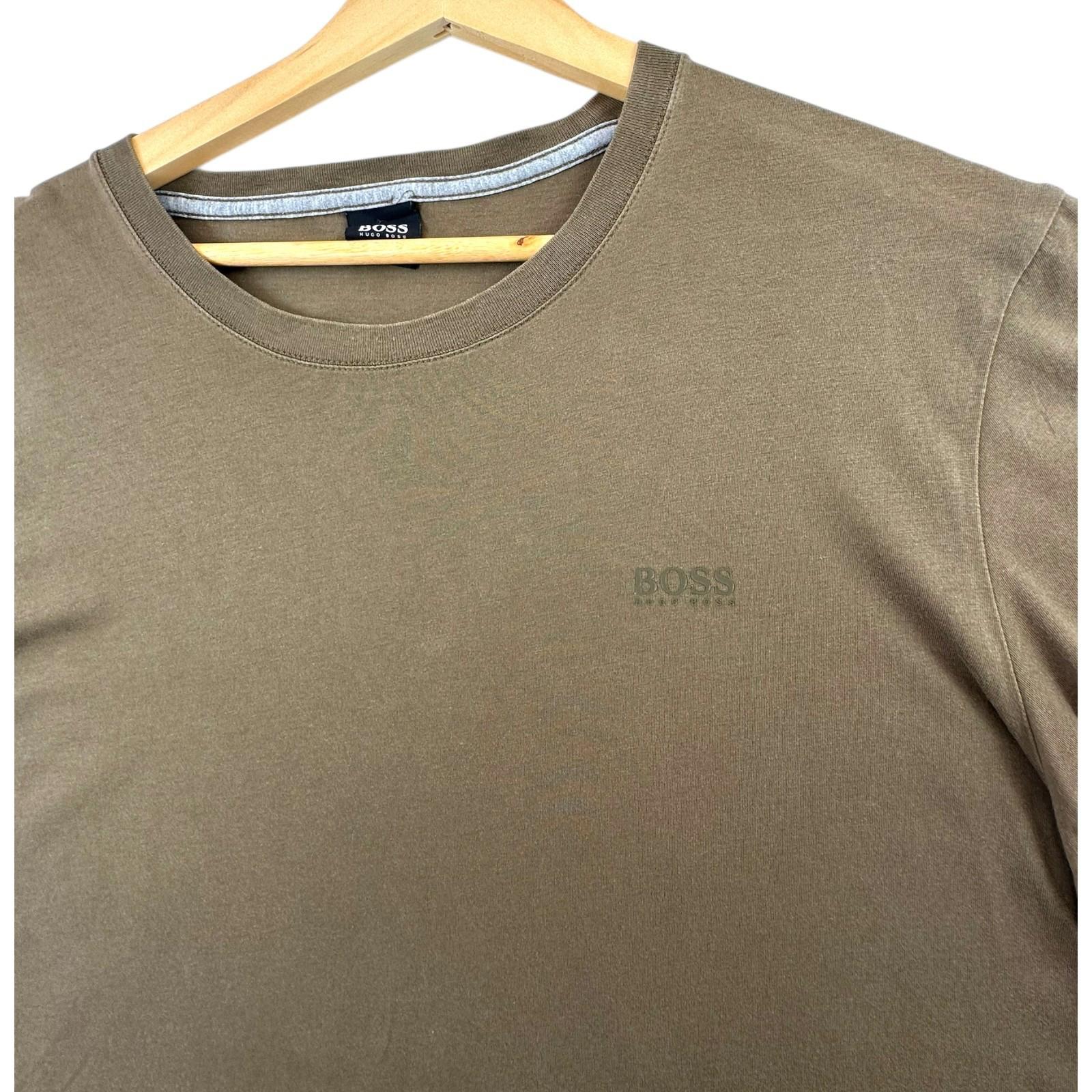 Hugo Boss T-Shirt Men's UK Size L Brown Short Sleeve Summer Fashion Designer