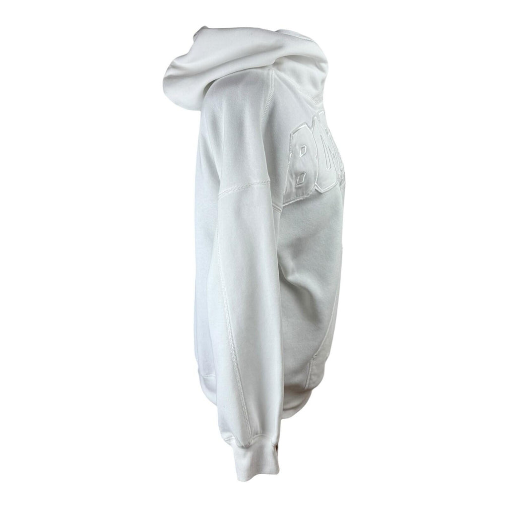 Divided Fleece Lined Hoodie Women's UK Size 2XS Oversized Boston White Jersey