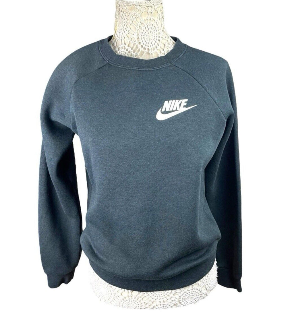 Nike Black Crew Neck Jersey Jumper Sweater Women’s UK Size XS