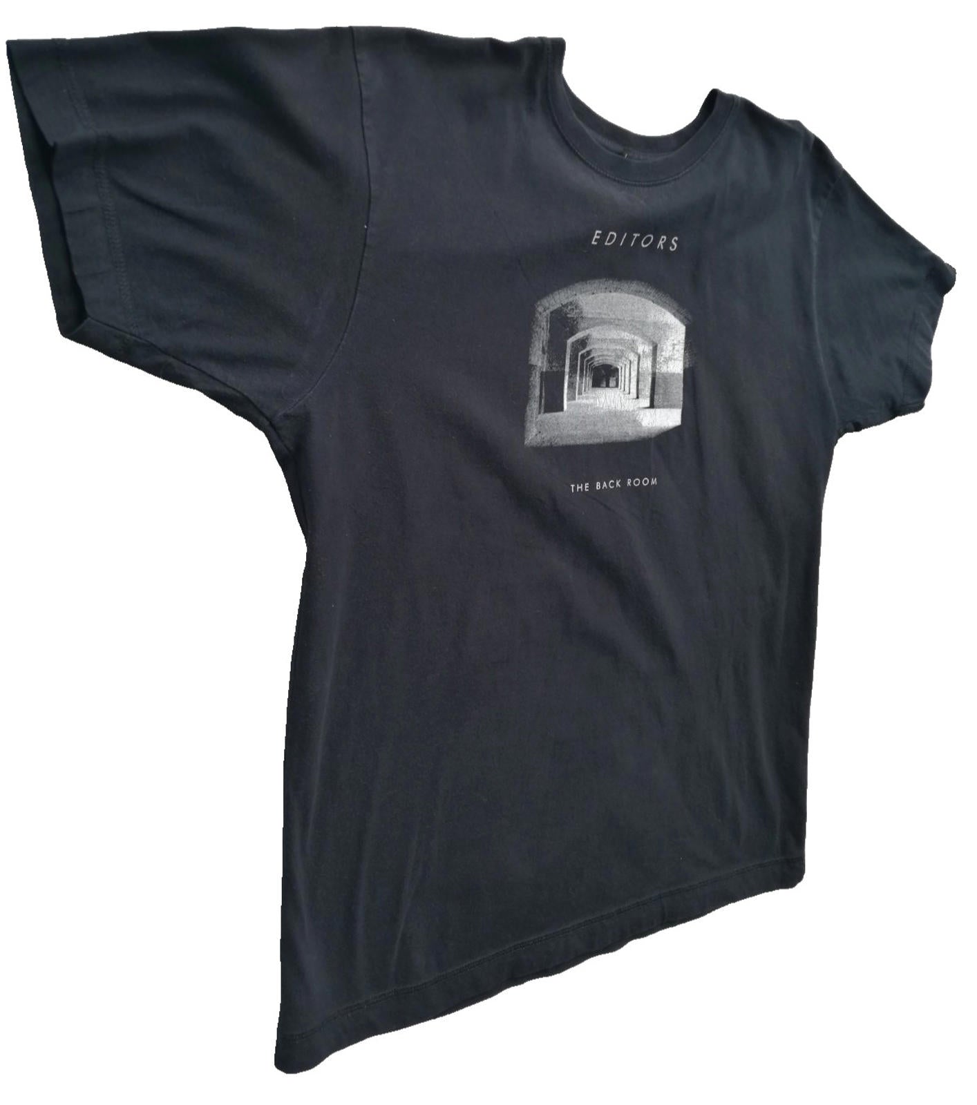 Back Room Liminal Graphic Print T-Shirt Men's Size L Black Crew Neck 100% Cotton