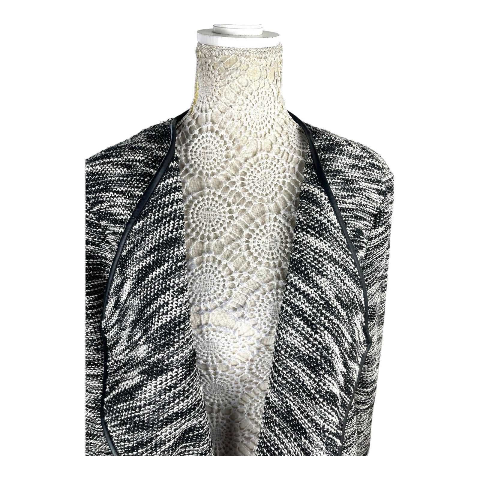 Thin Jacket George Black And White Open Front Women’s UK Size 16