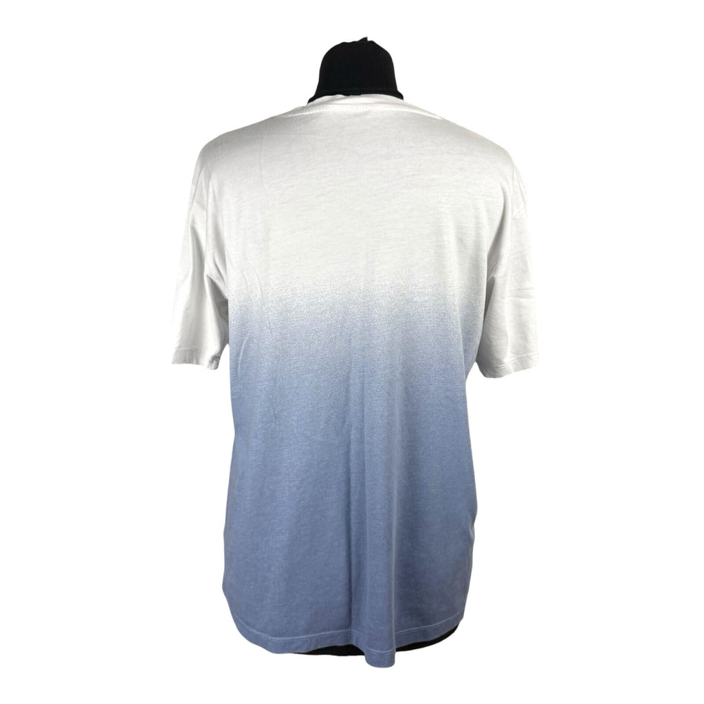 TU Textured Paris T-shirt Short Sleeve Women’s UK Size 10 Ombré White Blue
