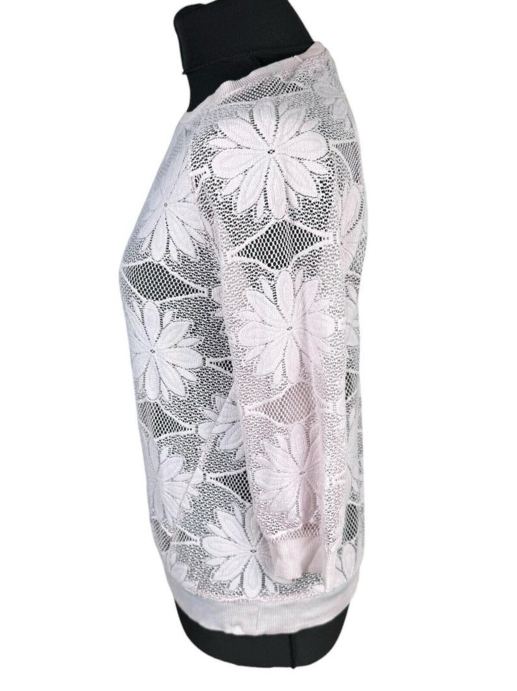 Atmosphere Floral Lace Blouse Top Women’s UK Size 8 Dusky Pink 3/4 Sleeve