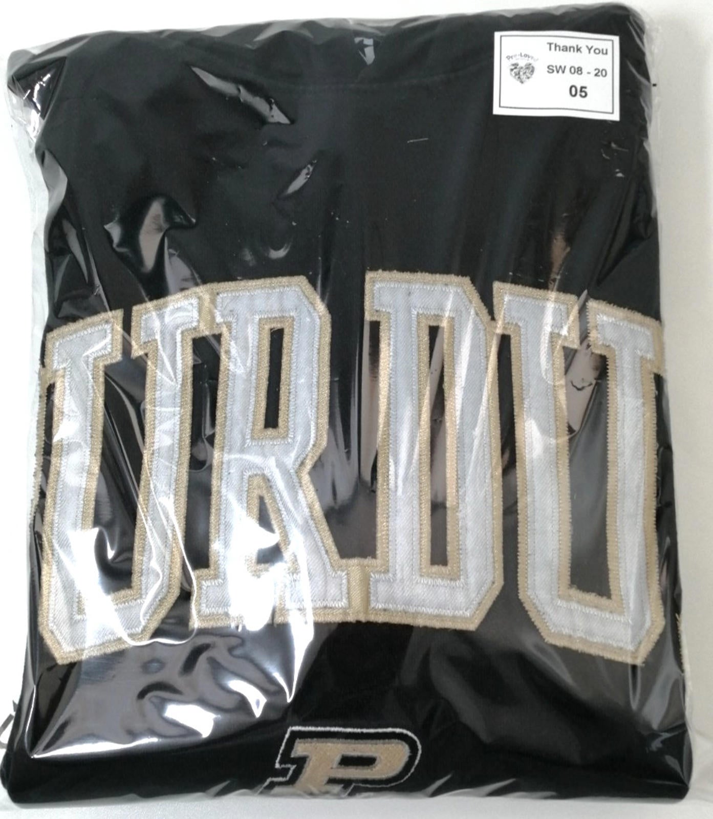 PURDUE Colour Block Hoodie Men's Size M Black Grey Jersey Hooded Pockets Sports