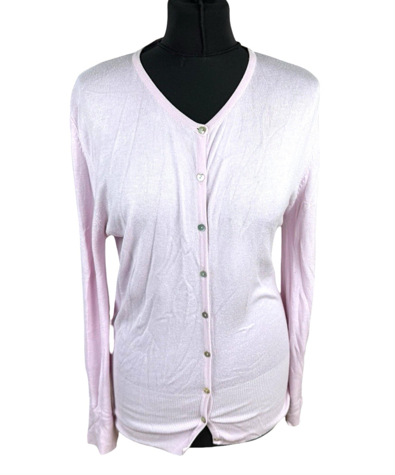 New Look Thin Cardigan Women’s UK Size 8 Button Up Long Sleeve Pink