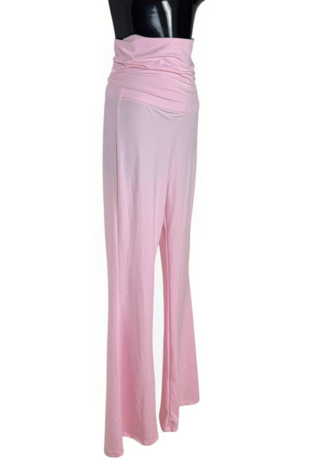 Pink Co Ord Set Women’s UK Size XS High Waist Flared Trouser & Crop Top Set