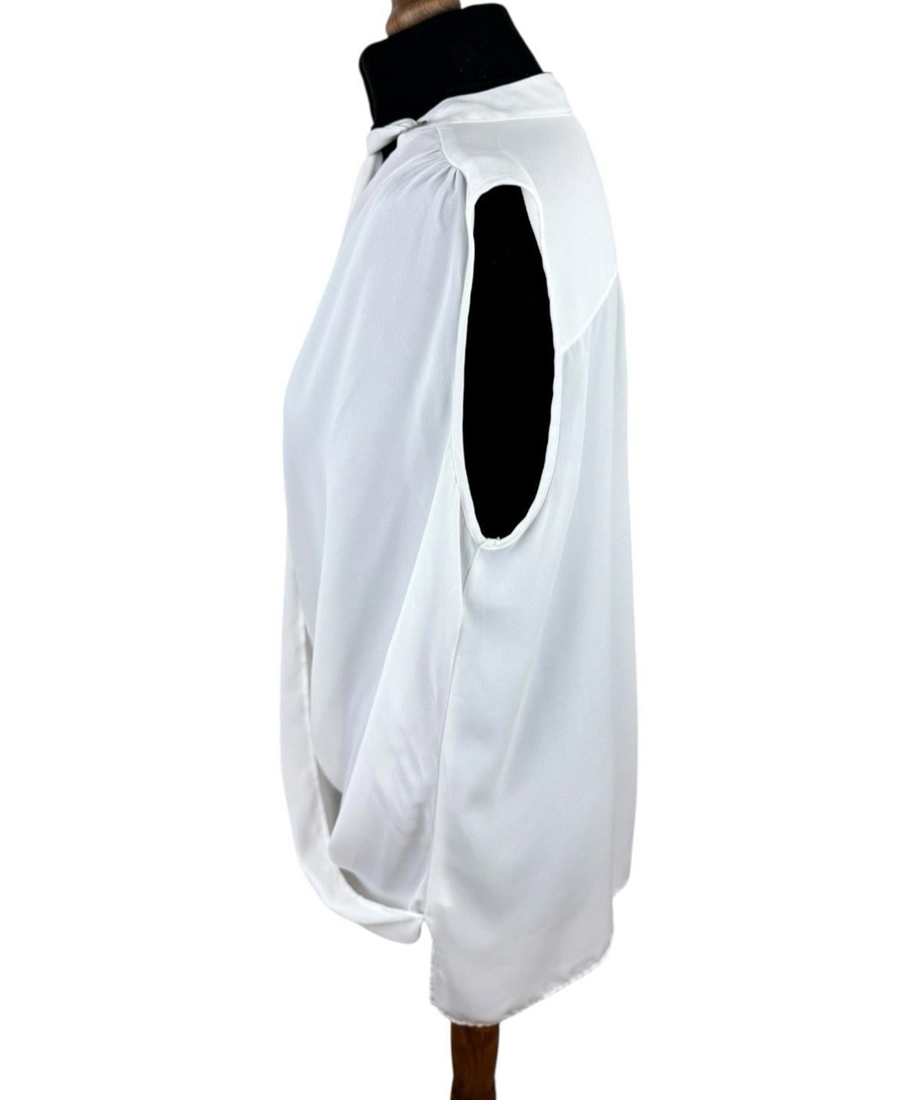 River Island White Camisole Top Tie Neck Lightweight Women’s UK Size 16