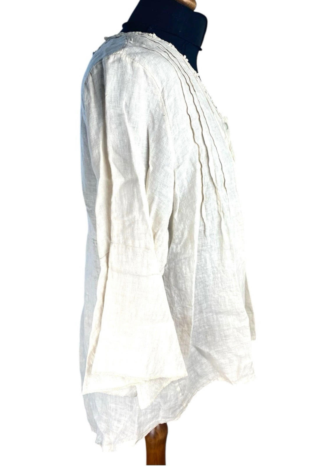 Diverse Beige Linen  Blouse Women’s UK Size L (12-14)