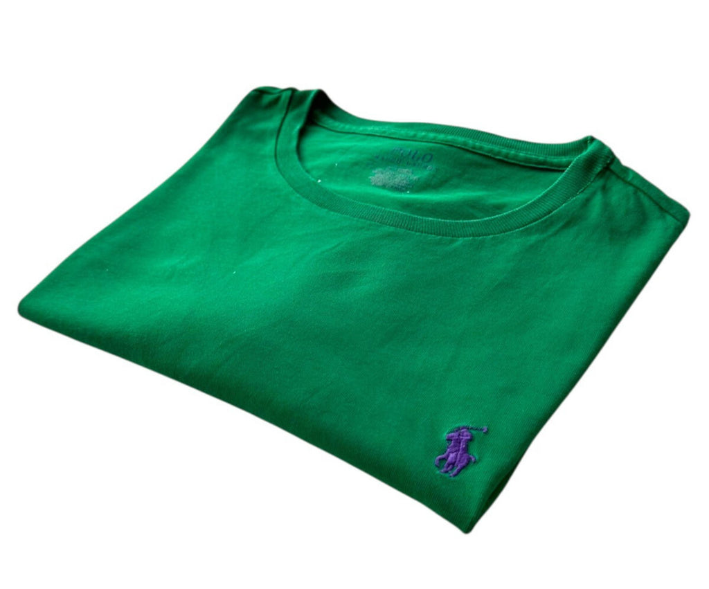 Ralph Lauren T-Shirt Men's UK Size M Green Slim Fit Crew Neck Short Sleeve
