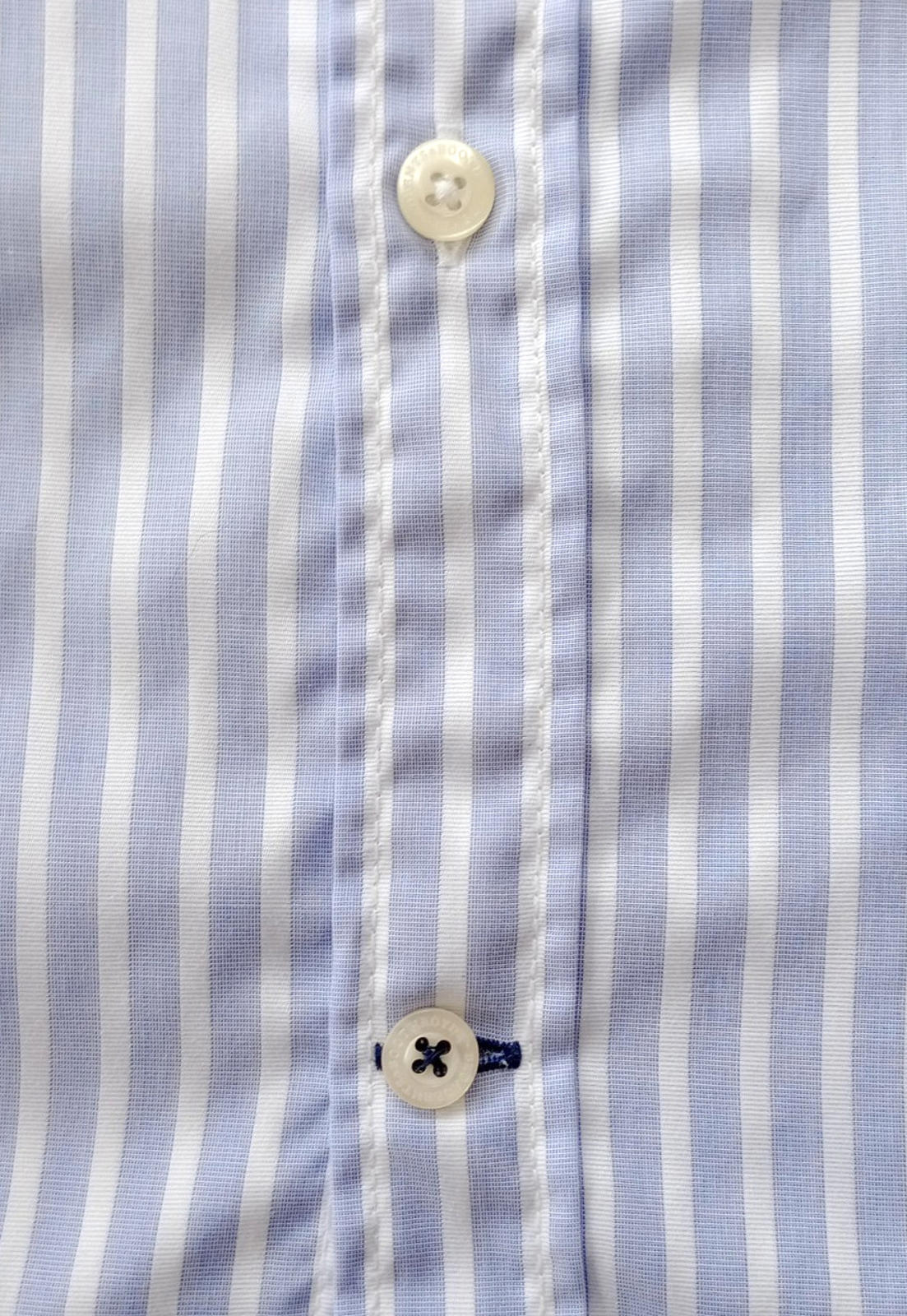 Broadbents & Boothroyds Shirt Men's UK Size 2XL Blue Stripe 100% Cotton Pocket