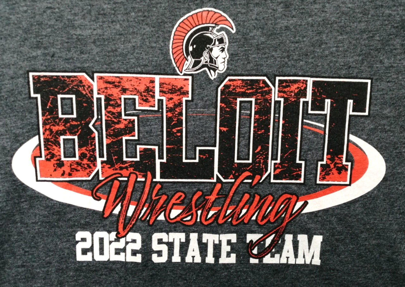 Beloit Wrestling 2022 Graphic Print T-Shirt Men's Size XL Slate Crew Neck