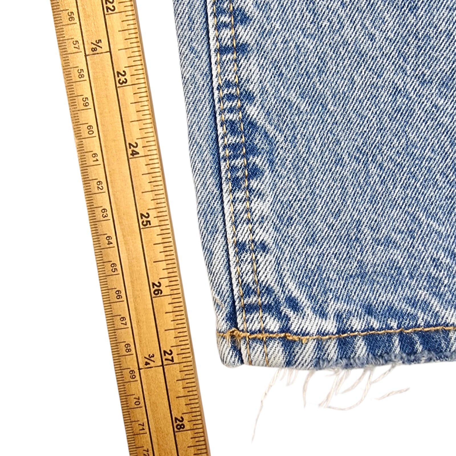 Stradivarius Jeans Women's UK Size 8 Straight Fit High Waisted Light Blue Denim