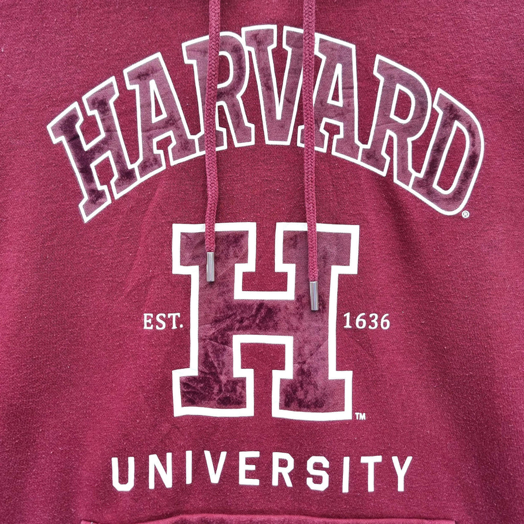 H&M Harvard Hoodie University Men's UK Size M Red Jersey Hooded Pockets Sports