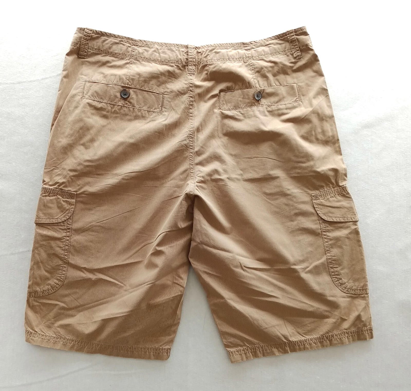 George Chino Shorts Men's UK Size Large Brown 100% Cotton Cargo Pockets