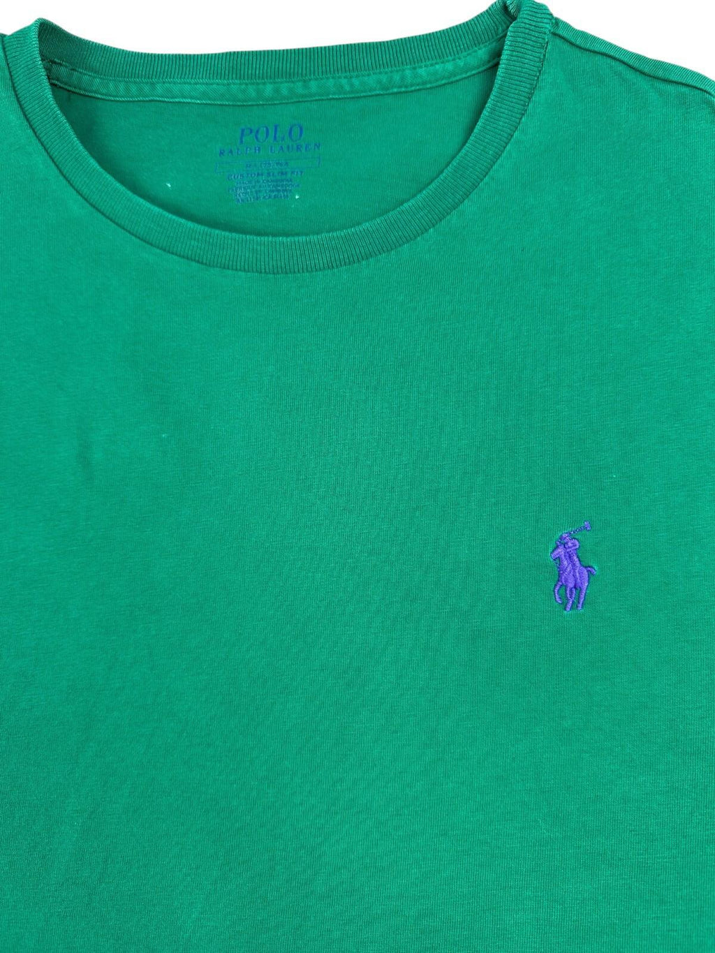 Ralph Lauren T-Shirt Men's UK Size M Green Slim Fit Crew Neck Short Sleeve
