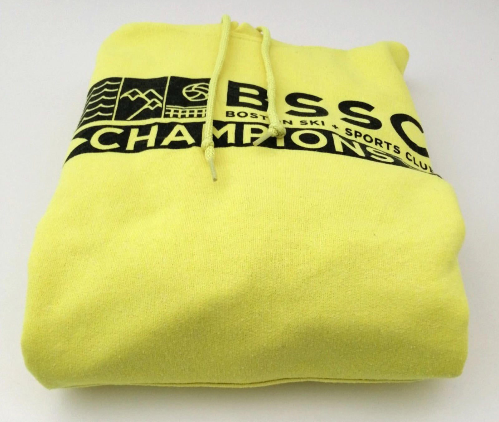 Boston BSSC Champions Hoodie Men's Size M Yellow Jersey Hooded Pockets Sports