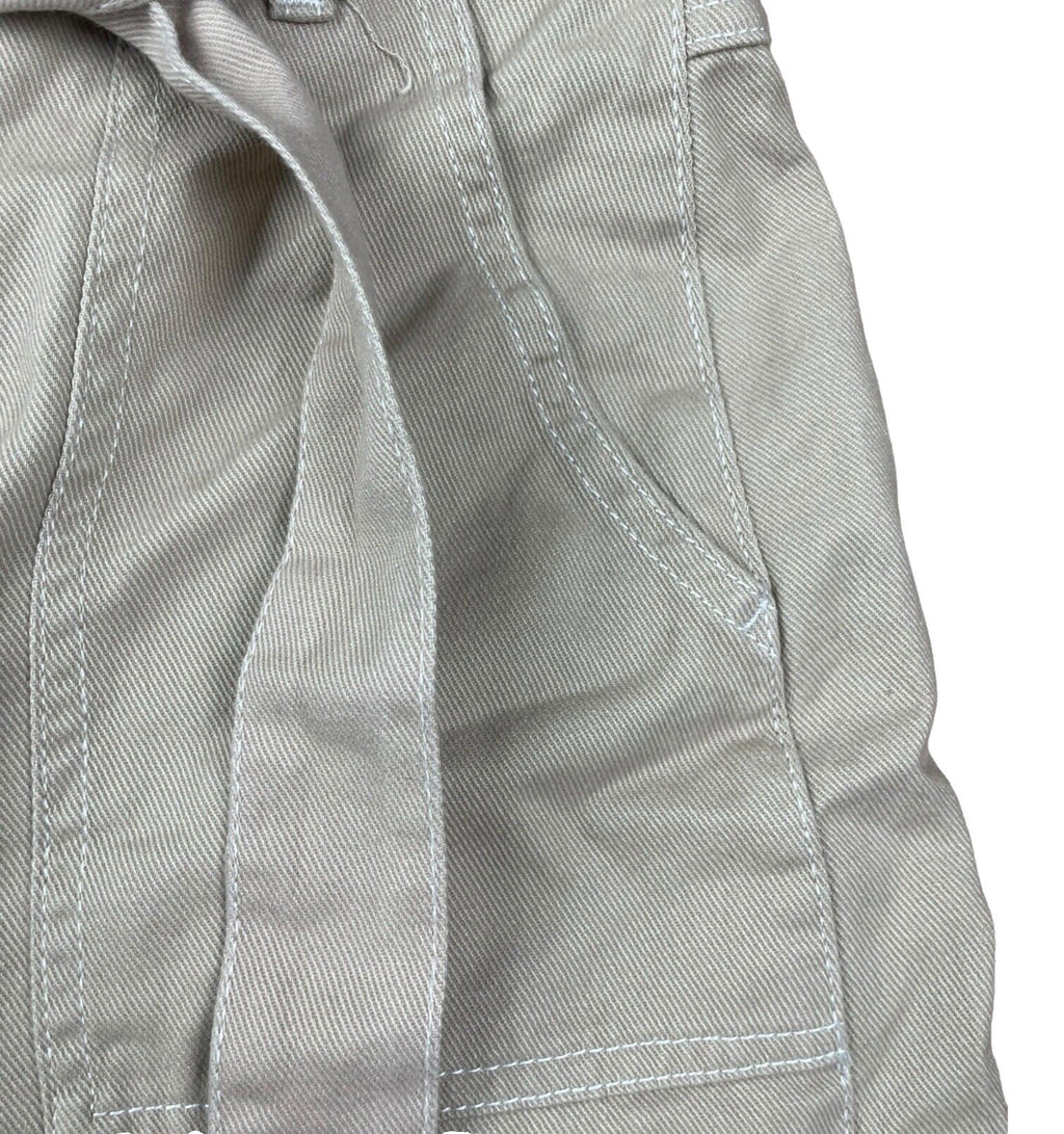Divided Shorts Beige Denim Cargo Belted Women’s UK Size 8