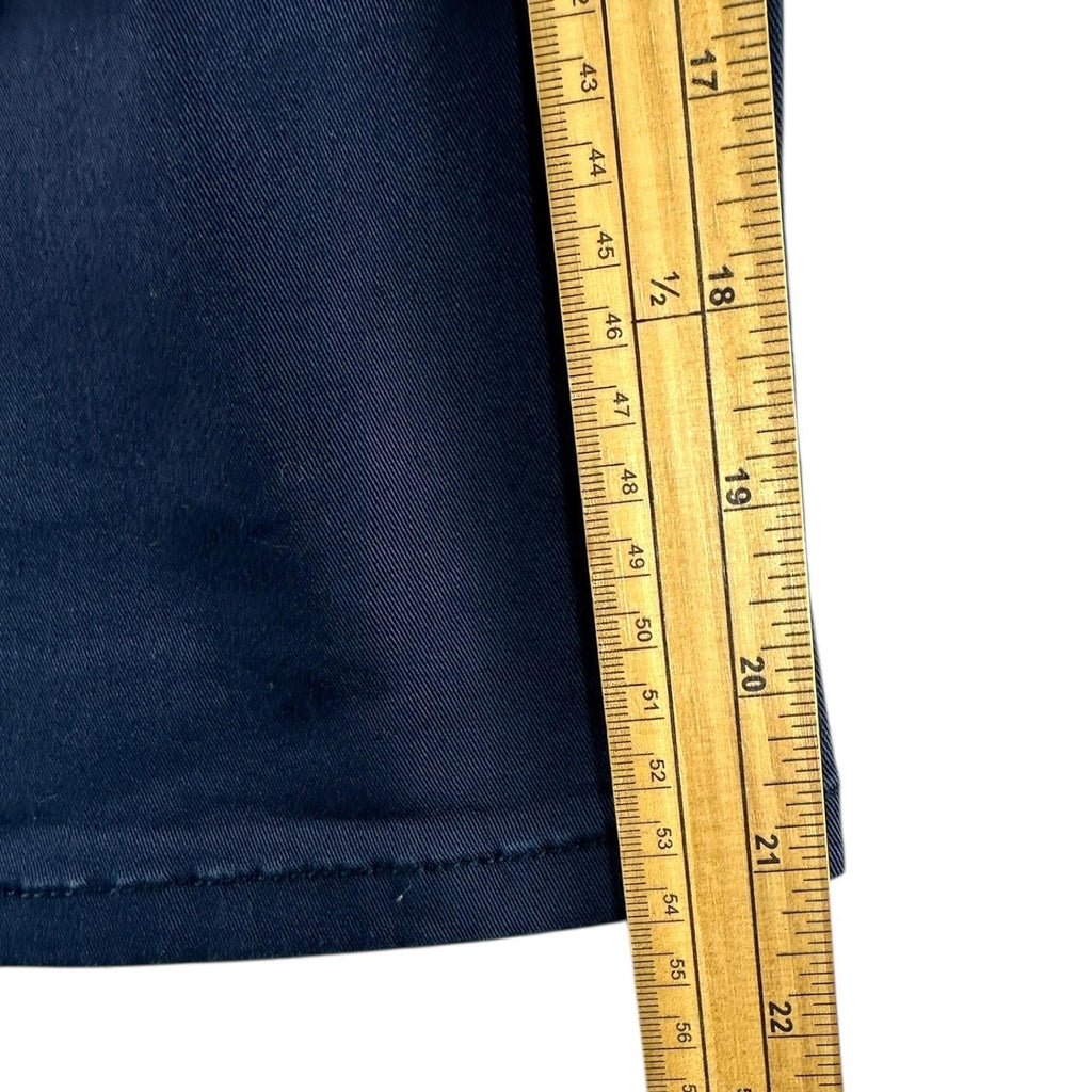 EJ Denim Shorts Men's UK Size 34 W Blue Embroidered Logo Denim Button Up