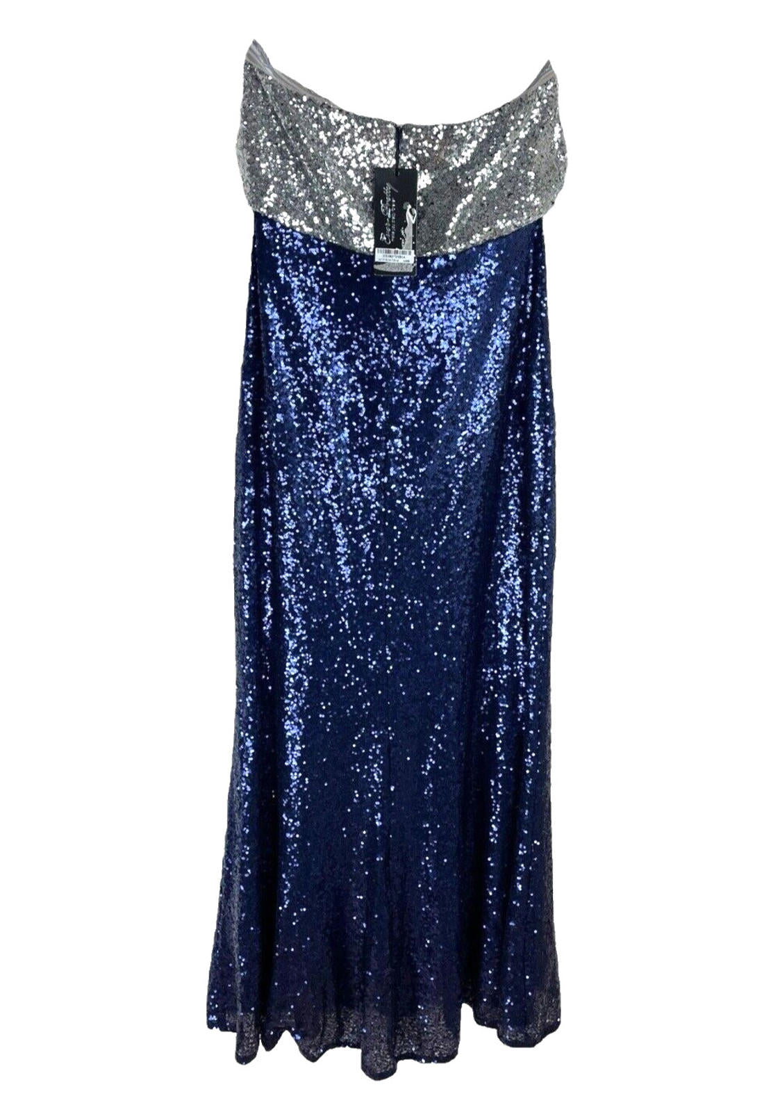 Ever-Pretty Dress Women's UK Size 18 Blue Sequin Strapless Occasion Sparkle