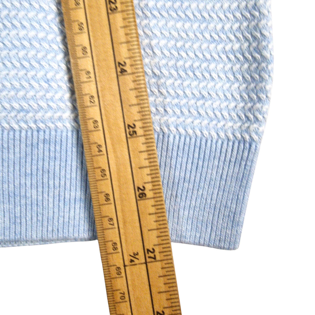 Next Knit Polo Shirt Men's UK Size S Textured Sky Blue Short Sleeve 100% Cotton