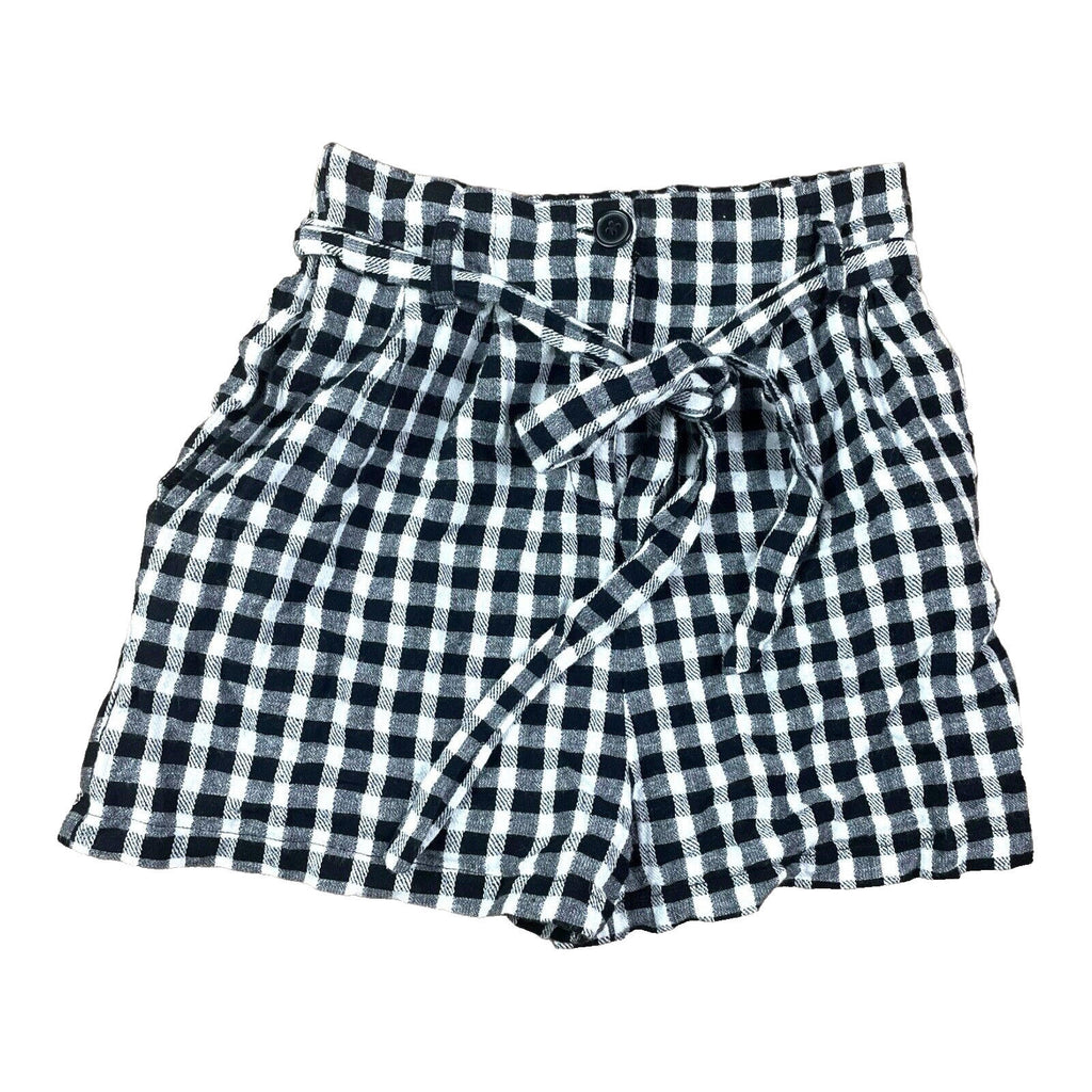 New Look Shorts Women's UK Size 6 Petite Black & White Check Belted Summer