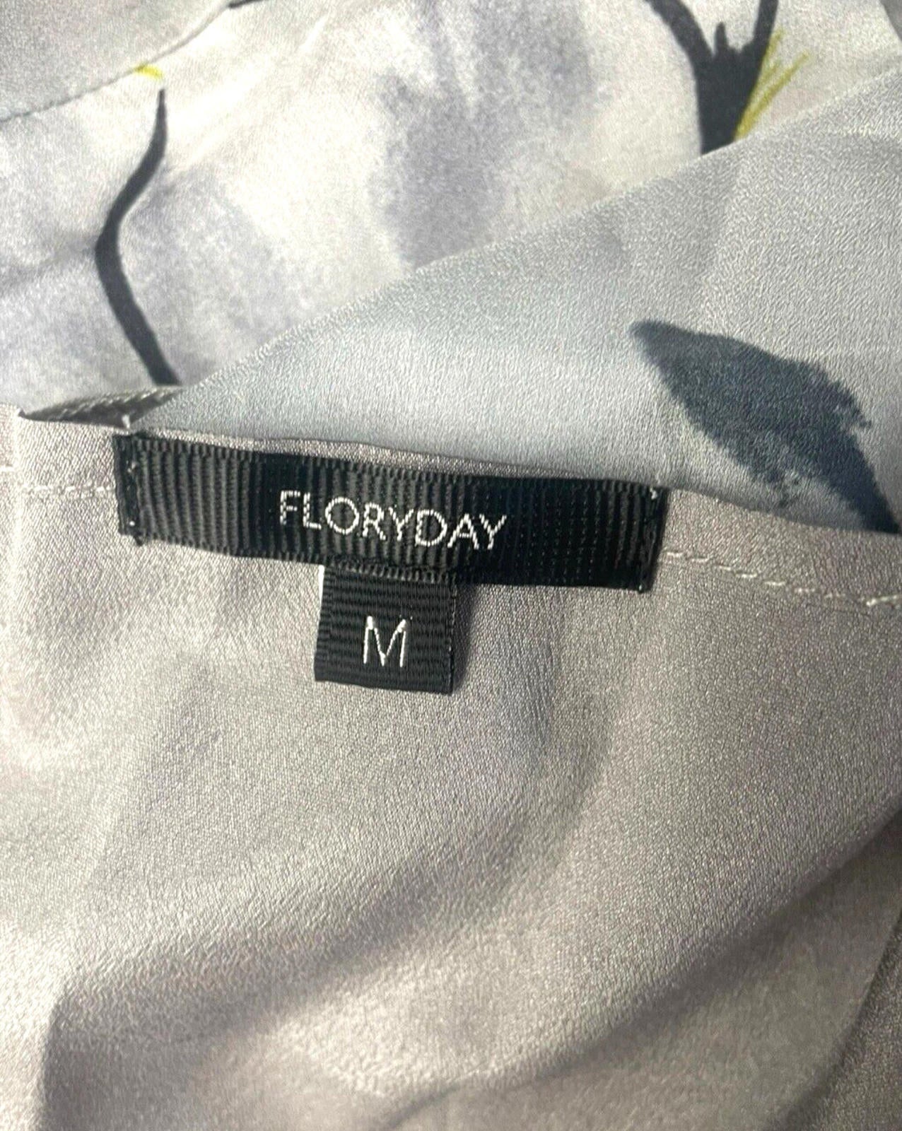 Floryday Maxi Dress Silver Floral Occasion Dress A Line Women’s UK Size S