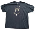 Gold Superhero Graphic Print T-Shirt Men's Size 2XL Black Crew Neck 100% Cotton