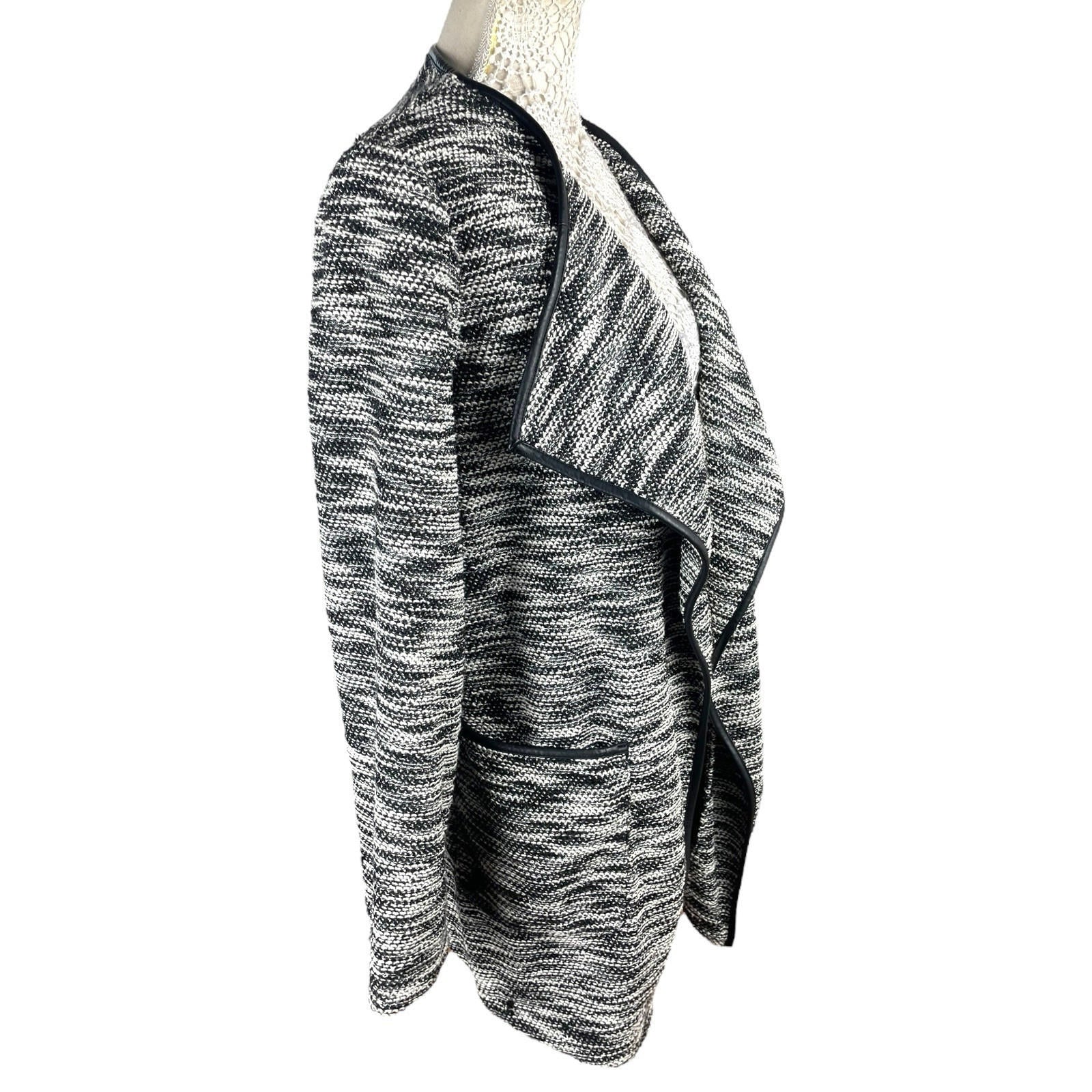 Thin Jacket George Black And White Open Front Women’s UK Size 16