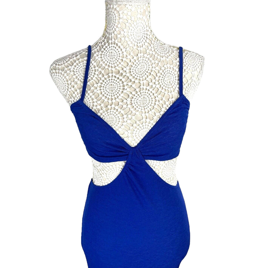Cutaway Maxi Dress Blue Cut Out Design Summer Women’s UK Size 8