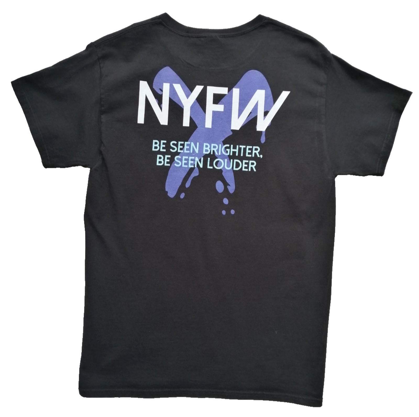 NYFW Empowerment T-Shirt Women's UK Size M Black Print Crew Neck 100% Cotton