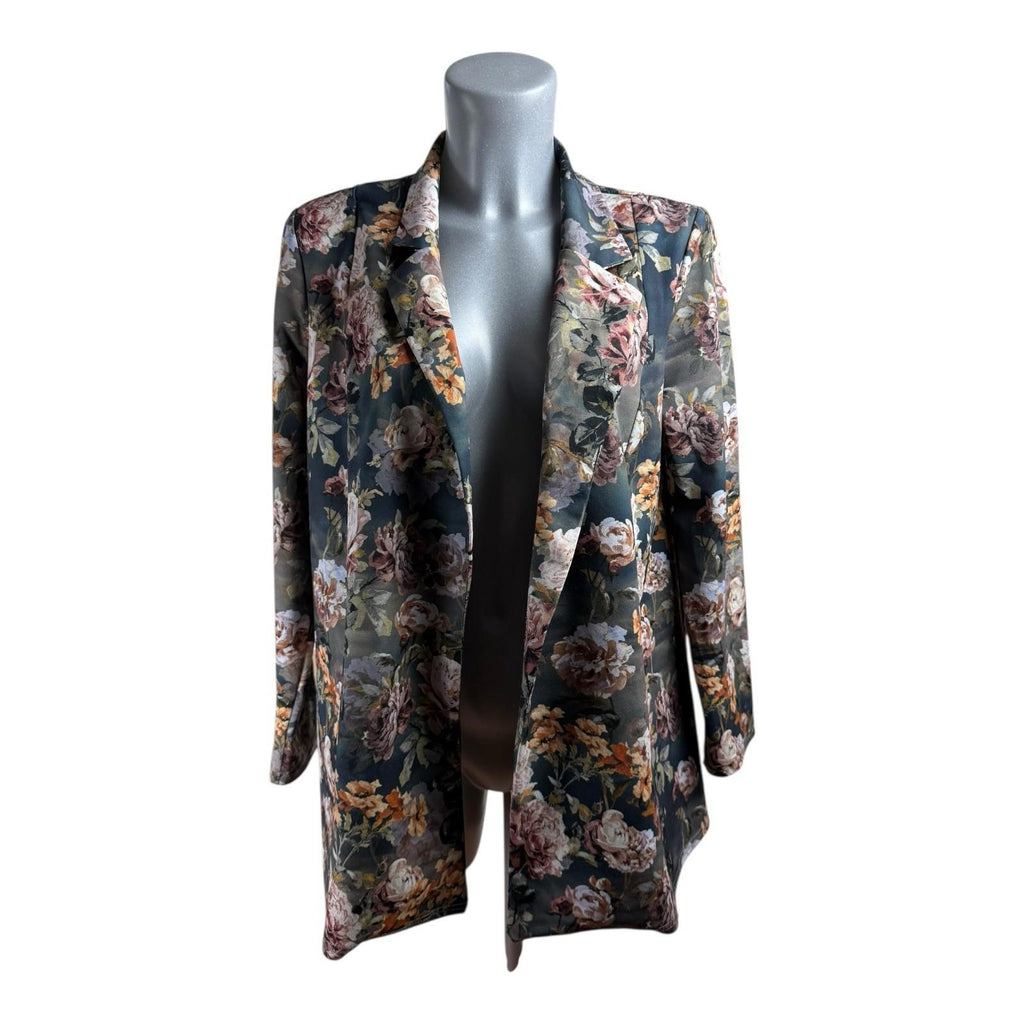 ASOS Floral Blazer Jacket Long Sleeve Collared Autumnal Women’s UK Size 10