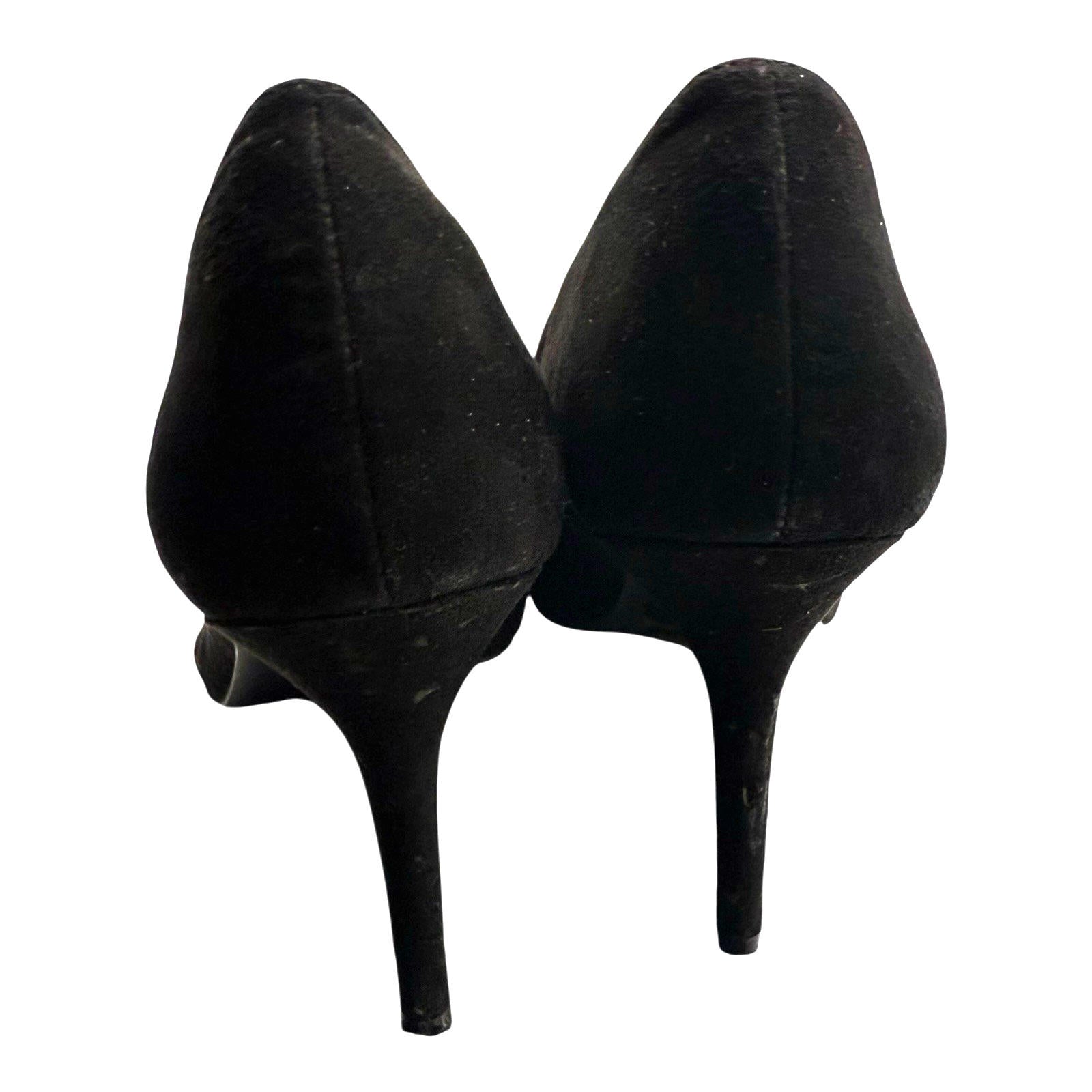 Atmosphere Black Faux Suede Court Shoes Pointed Toe Stiletto Women’s UK Size 6