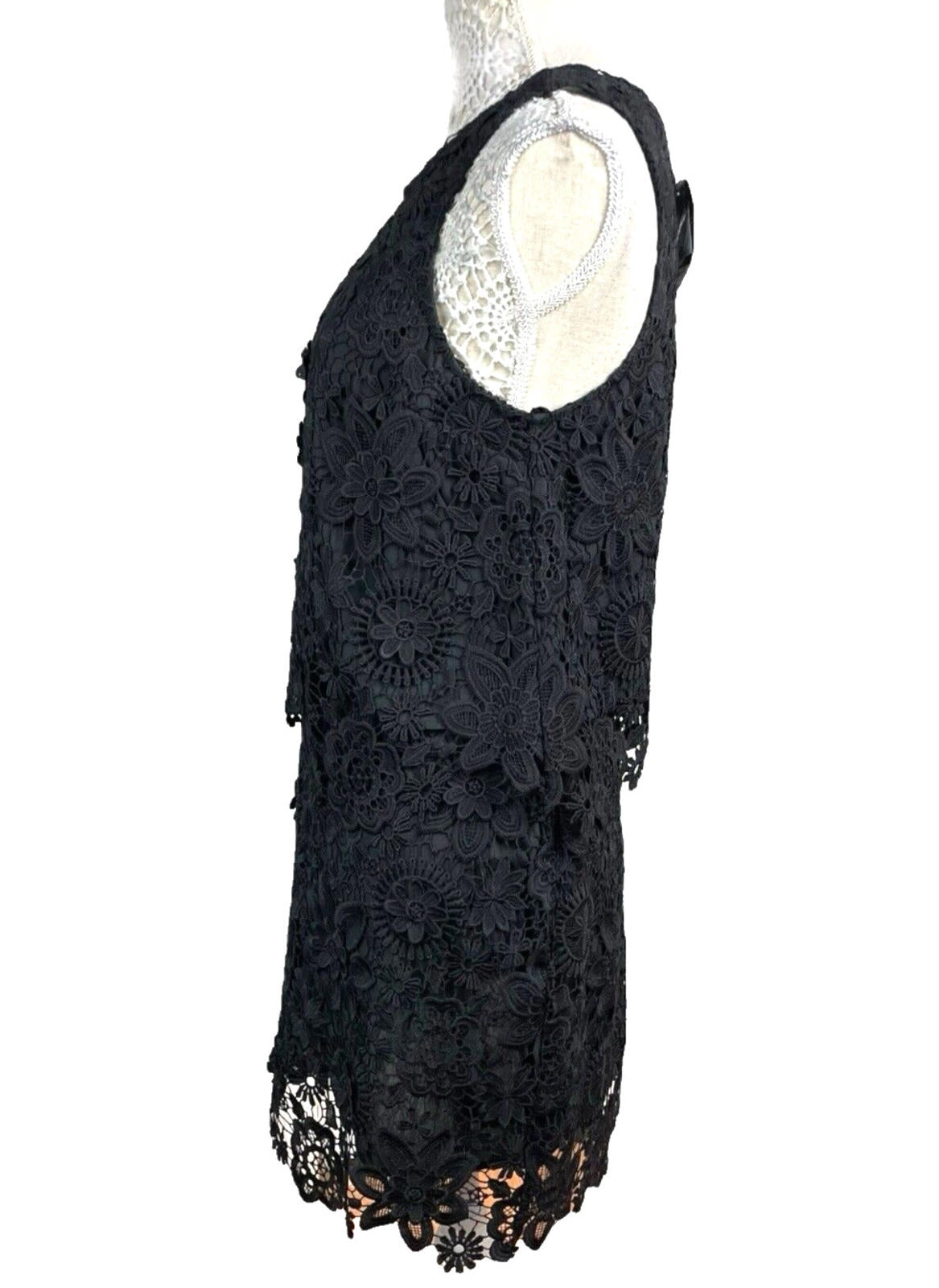 Topshop Co Ord Set  Women's UK Size 12 Top & Mini Skirt Layered Black