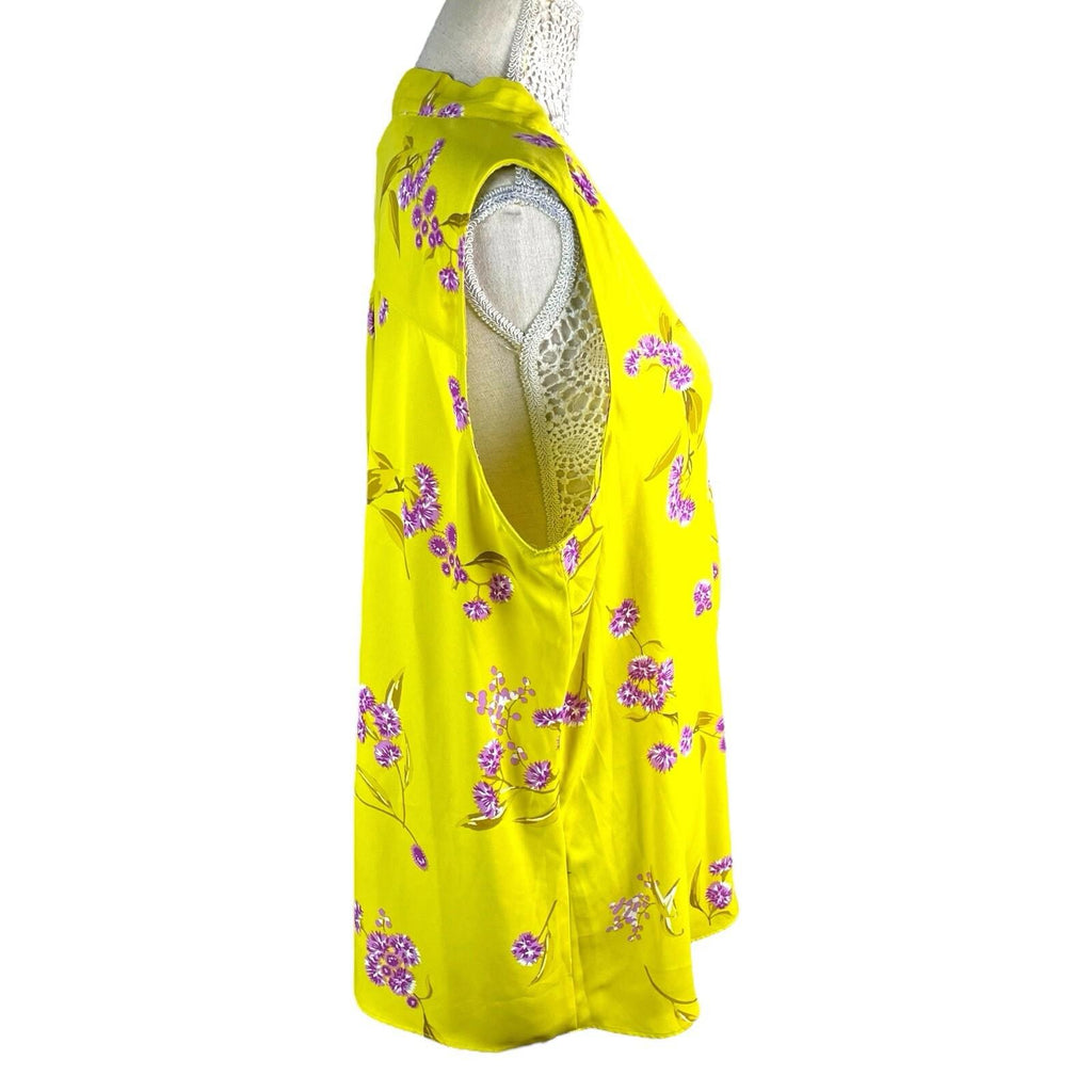 Principles Yellow Floral Sleeveless Blouse Summer Women’s UK Size 20