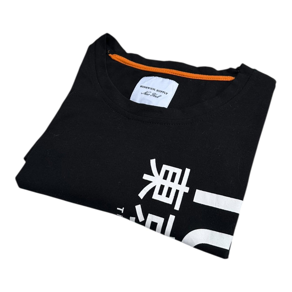 TOKYO Print T-Shirt Men's UK Size M Black Red Rising Sun Graphic Print Crew Neck