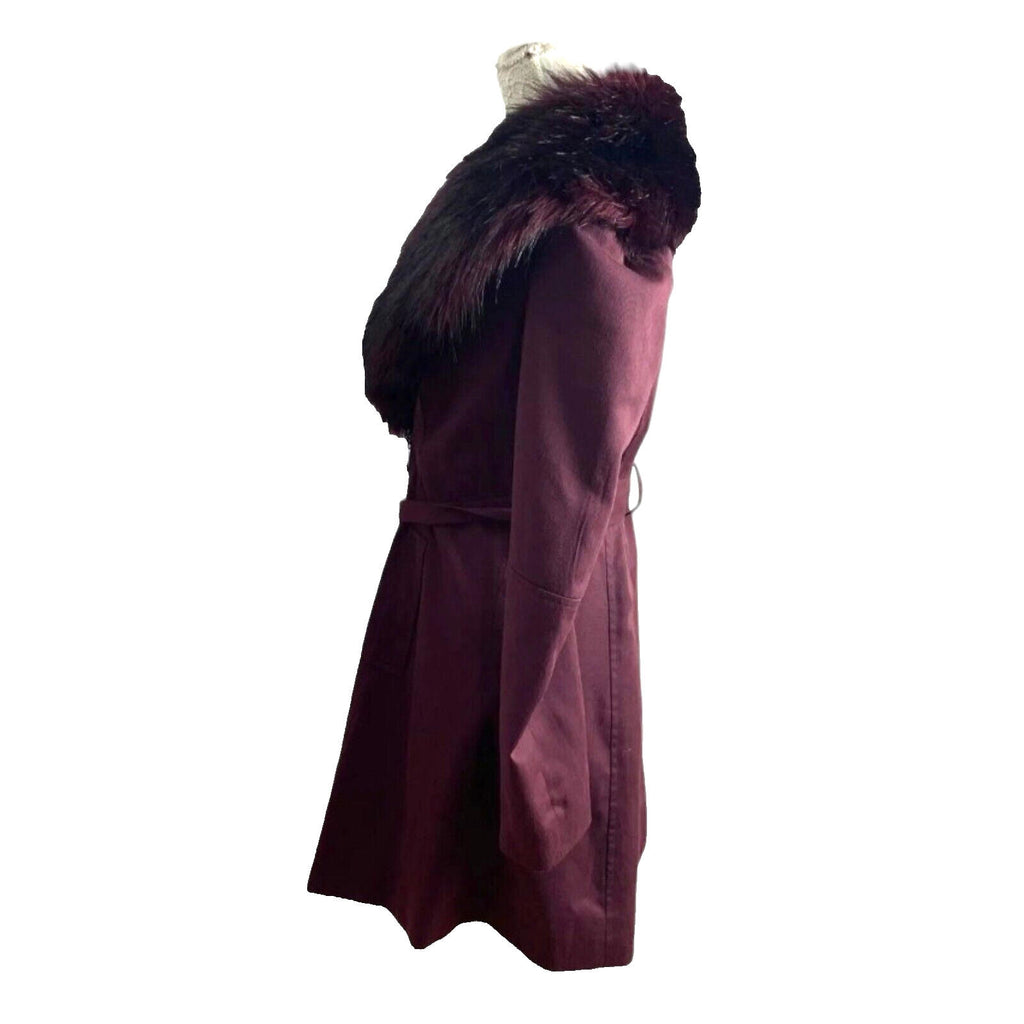 Atmosphere Fur Trim Coat Jacket Women's UK Size 10