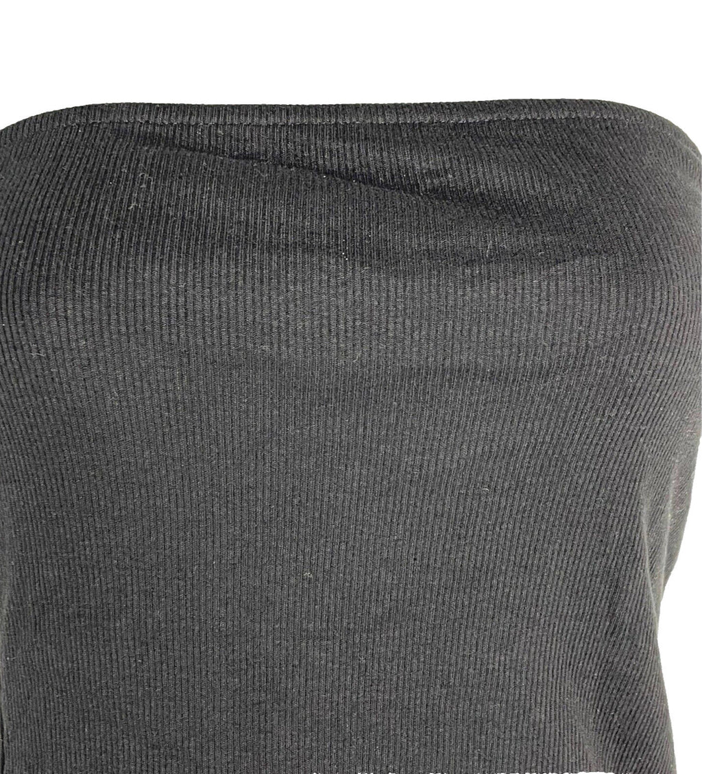 Divided Mini Dress Black Strapless Ribbed Women’s UK Size XS