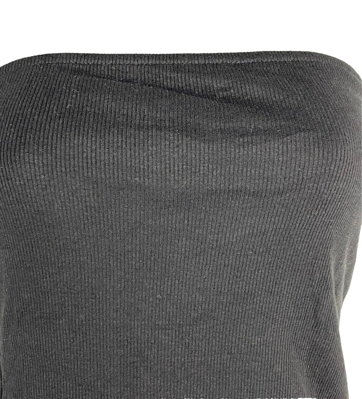Divided Mini Dress Black Strapless Ribbed Women’s UK Size XS