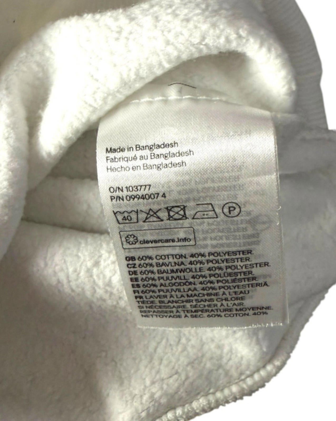 Divided White Jumper Jersey Oversized Sweater Crew Neck Women’s UK Size 2XS XXS