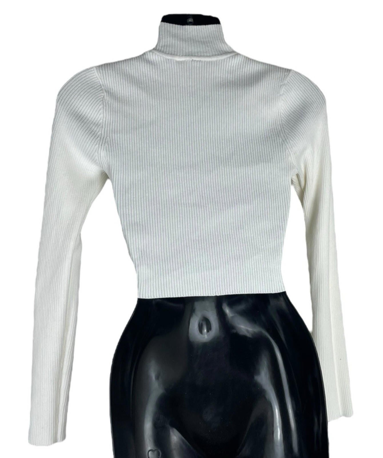 Divided Ivory Long Sleeve Crop Top Women’s UK Size S