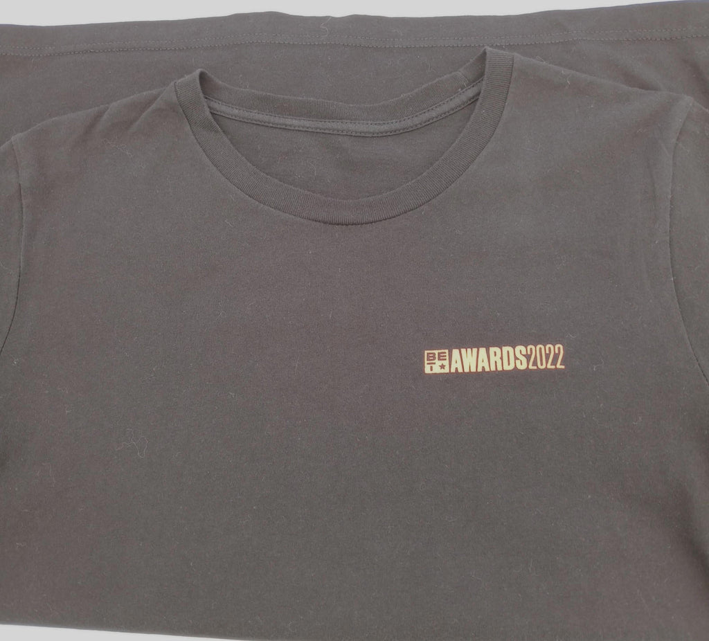 BET Awards Graphic Print T-Shirt Men's UK Size L Black Crew Neck 100% Cotton